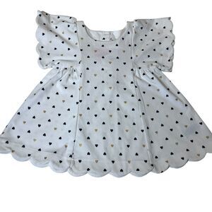 Isaac Mizrahi Toddler Girl White Heart Print Tunic Size 2T